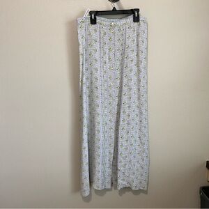 Vintage April Cornell floral long skirt size L